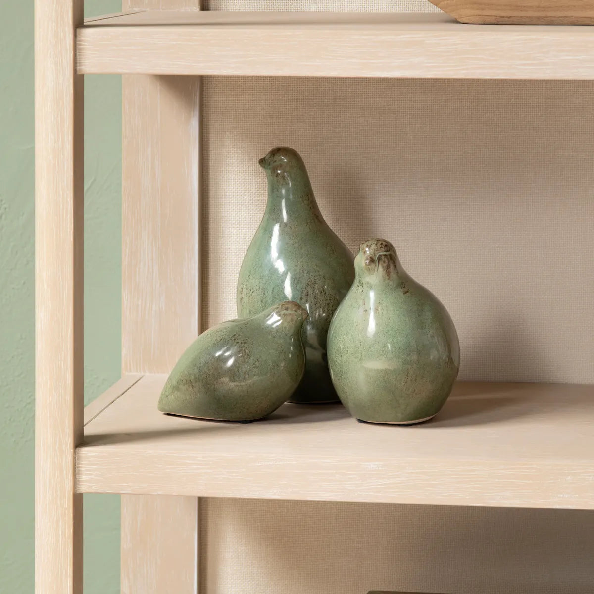 Crestview Collection Green Partridge Statues ~ Set Of 3 - Image 2