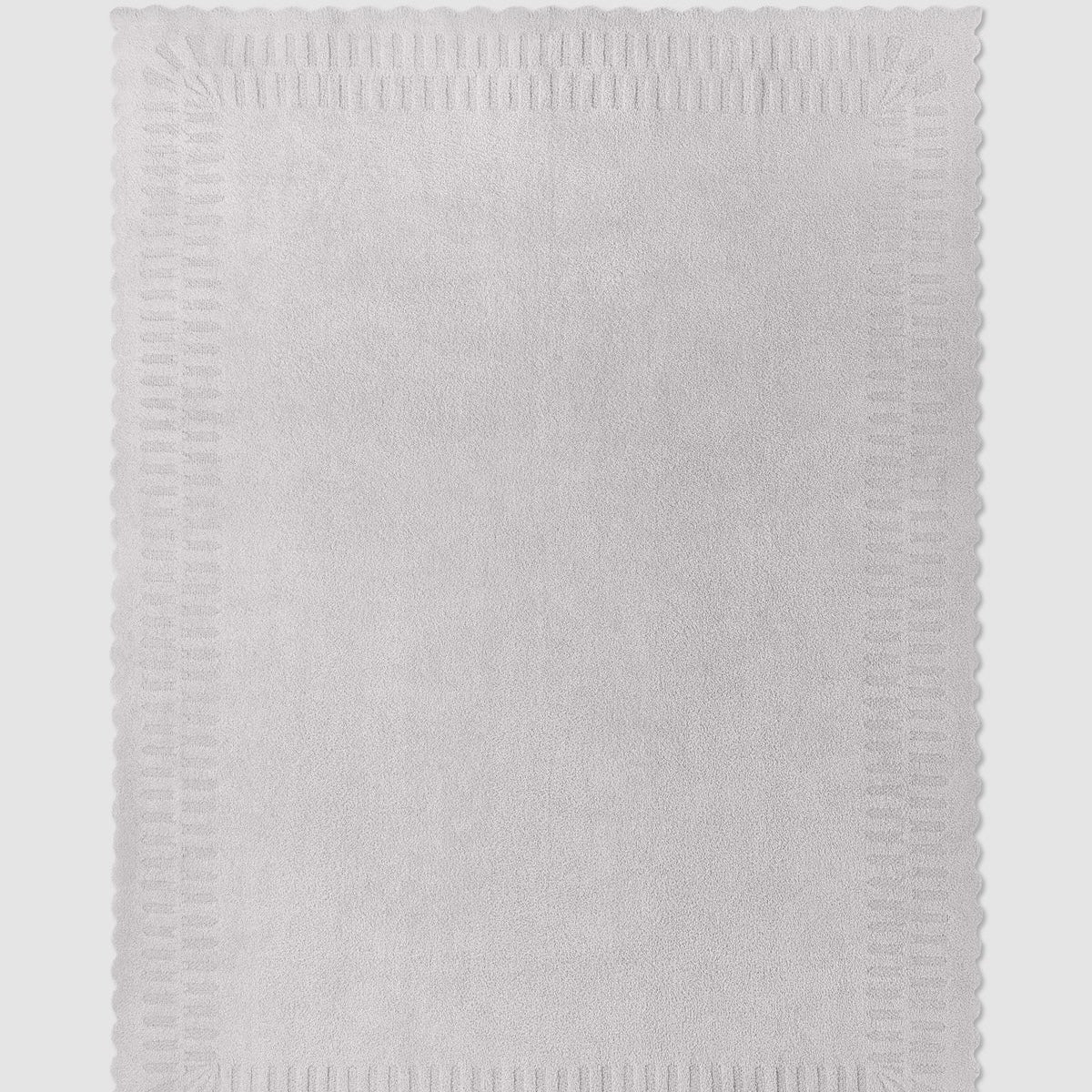 Barefoot Dreams CozyChic Cotton Shell Texture Scalloped Edge Throw Blanket ~ Oyster - Image 2