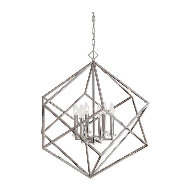 Uttermost Euclid Polished Nickel Finish 6 Light Pendant - Image 2