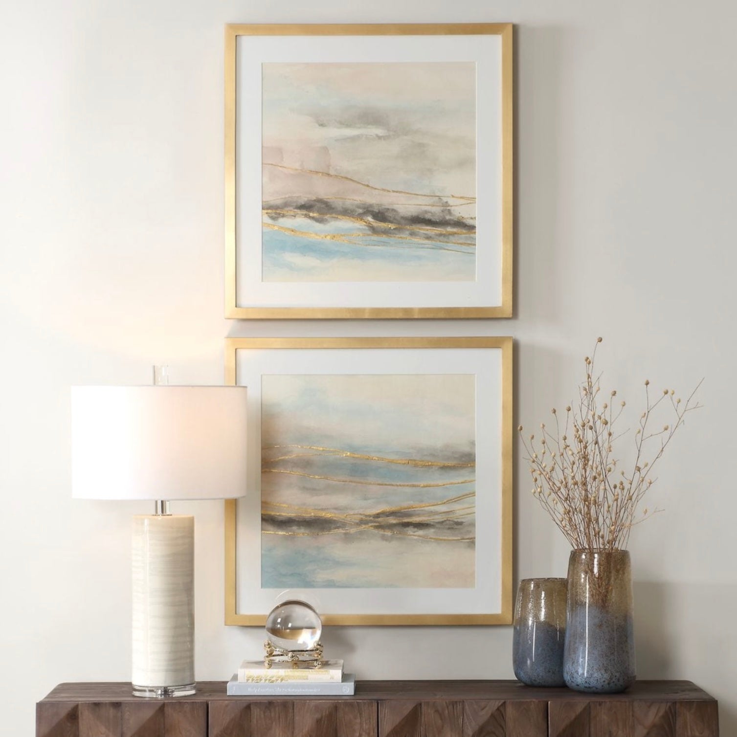 Uttermost So Golden Framed Print ~ Set Of 2 - Image 2