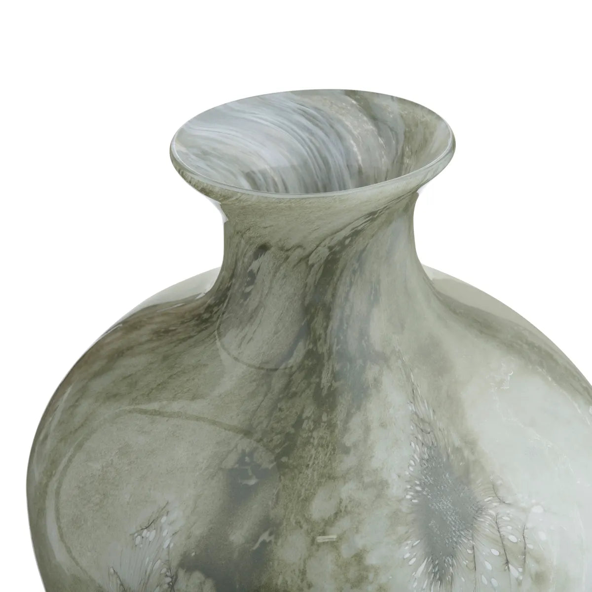 Crestview Collection Large Brookshire Green Glass Vase - Image 2