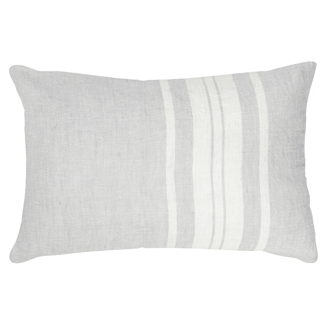 Anaya Home So Soft Linen Light Grey Bold Stripe Pillow 14x20 With Down Insert ~ DREAMY BEDDING SALE ~ Limited Quantity - Image 3