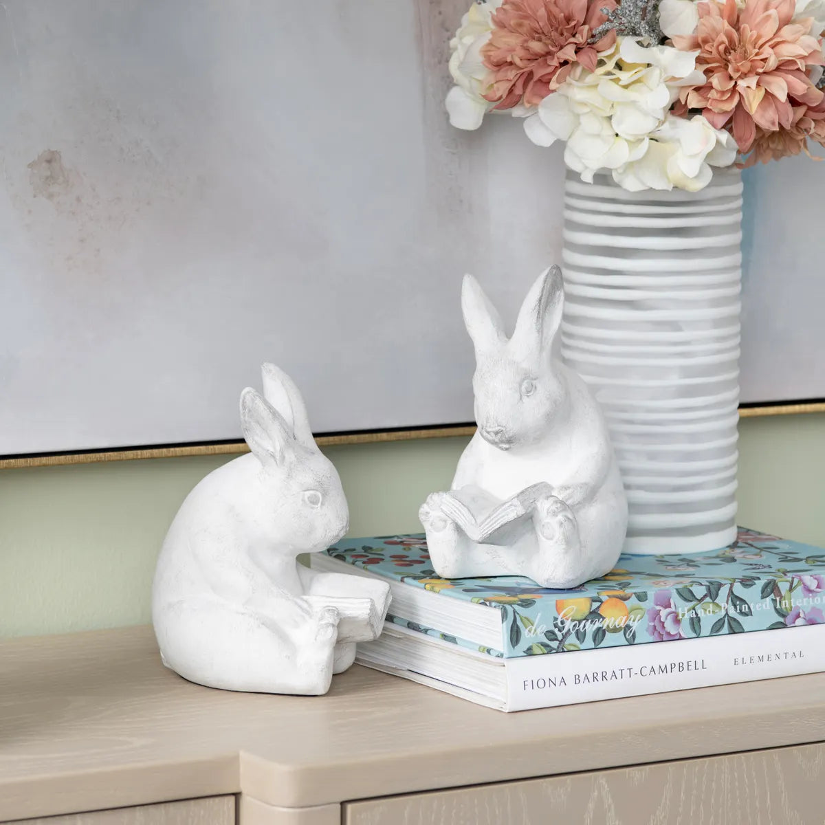 Crestview Collection Bunny Love Bookends ~ Set Of 2 - Image 1