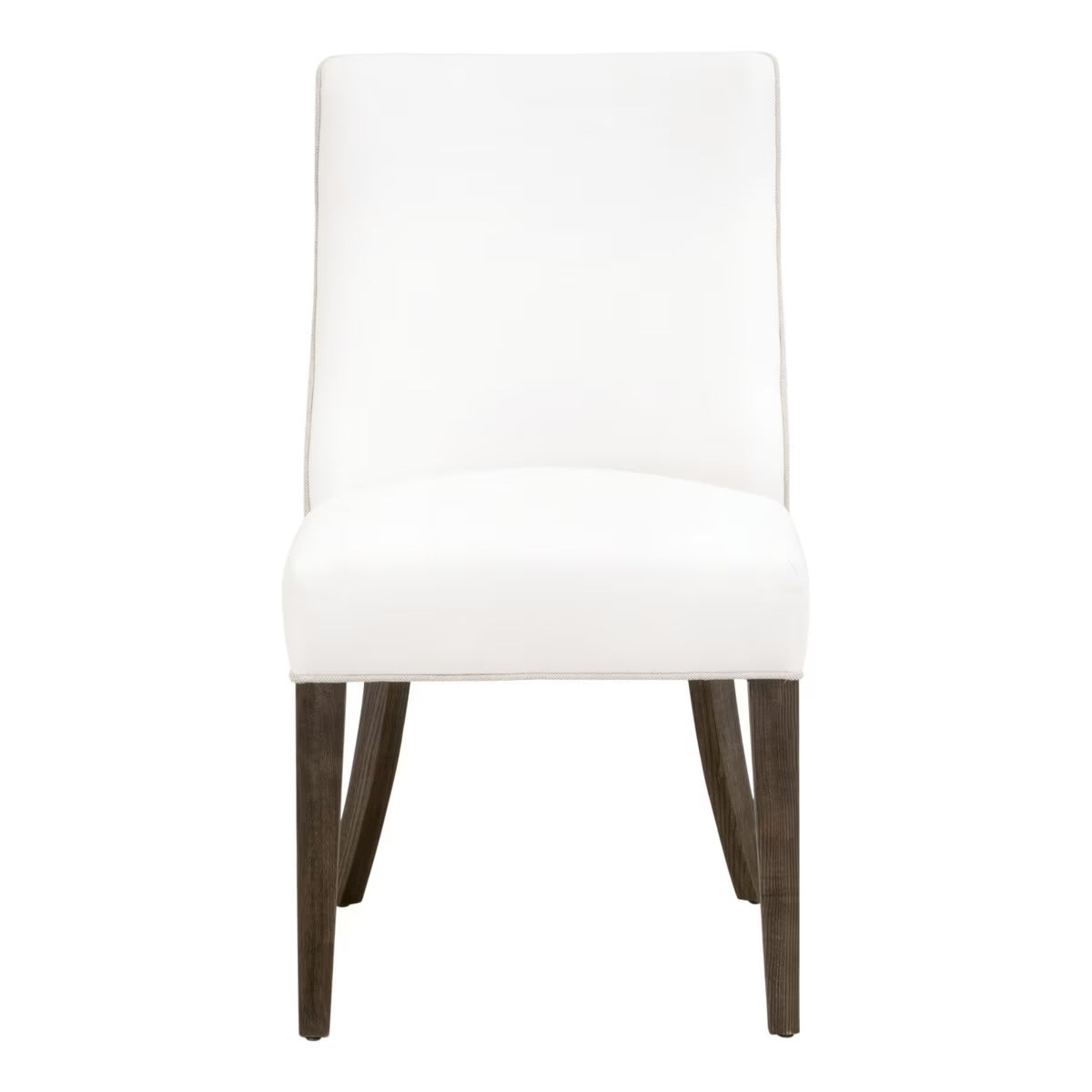 Essentials For Living Duet Dining Chair~ LiveSmart Peyton-Pearl, Performance Bisque French Linen With Burnt Brown Ash Frame (SET of 2) - Image 1