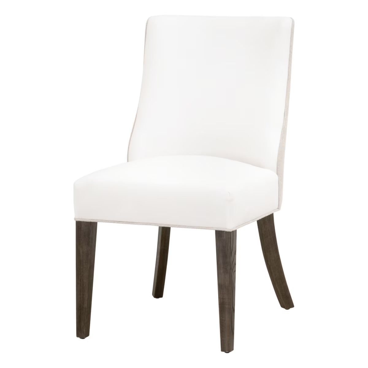 Essentials For Living Duet Dining Chair~ LiveSmart Peyton-Pearl, Performance Bisque French Linen With Burnt Brown Ash Frame (SET of 2) - Image 2