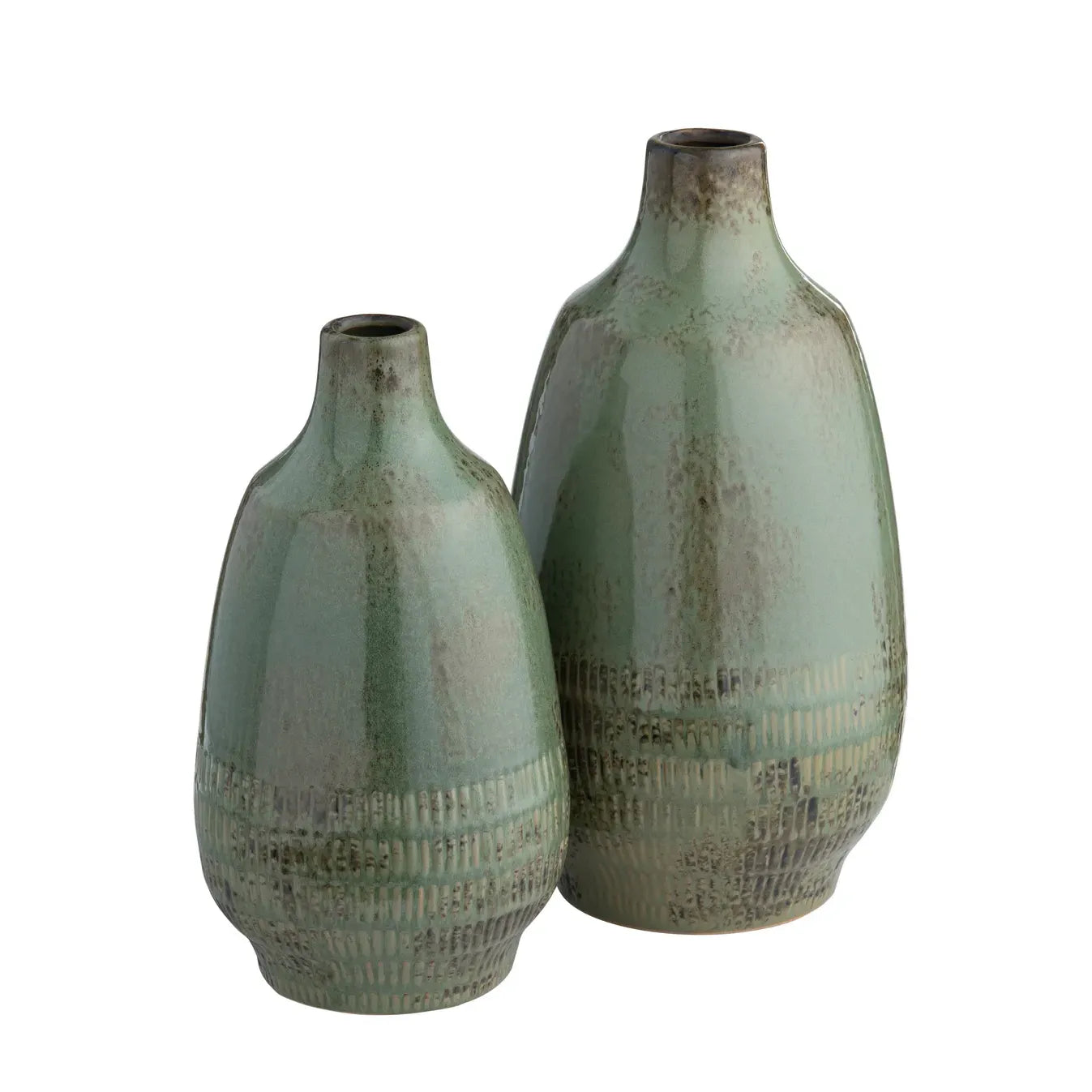 Crestview Collection Arden Green Vases ~ Set Of 2 - Image 3