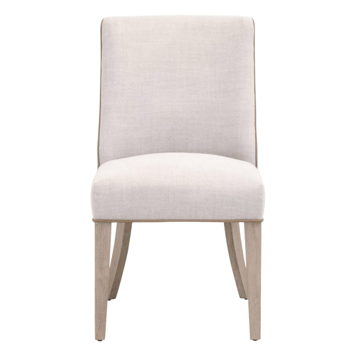 Essentials For Living Duet Dining Chair ~ Performance Bisque French Linen, Ivanhoe-Toast With Natural Gray Ash Frame (SET of 2) - Image 1