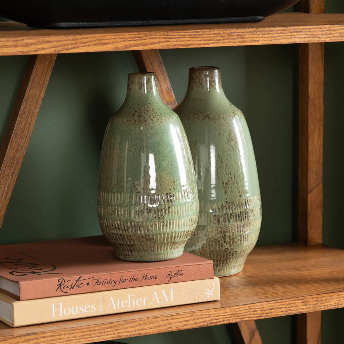 Crestview Collection Arden Green Vases ~ Set Of 2