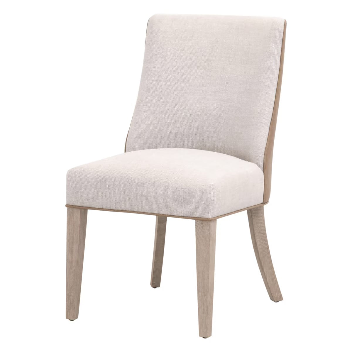 Essentials For Living Duet Dining Chair ~ Performance Bisque French Linen, Ivanhoe-Toast With Natural Gray Ash Frame (SET of 2) - Image 2