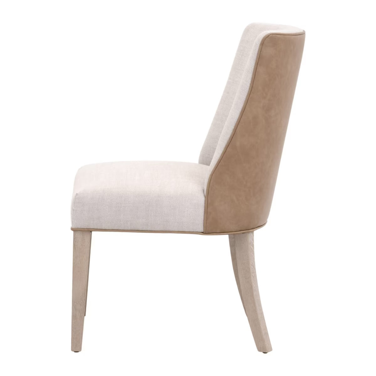 Essentials For Living Duet Dining Chair ~ Performance Bisque French Linen, Ivanhoe-Toast With Natural Gray Ash Frame (SET of 2) - Image 3
