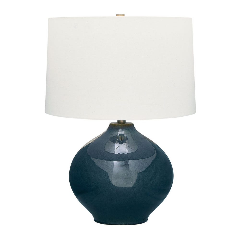 Uttermost Corrine Mottled Deep Blue Ceramic Base Table Lamp - Image 3