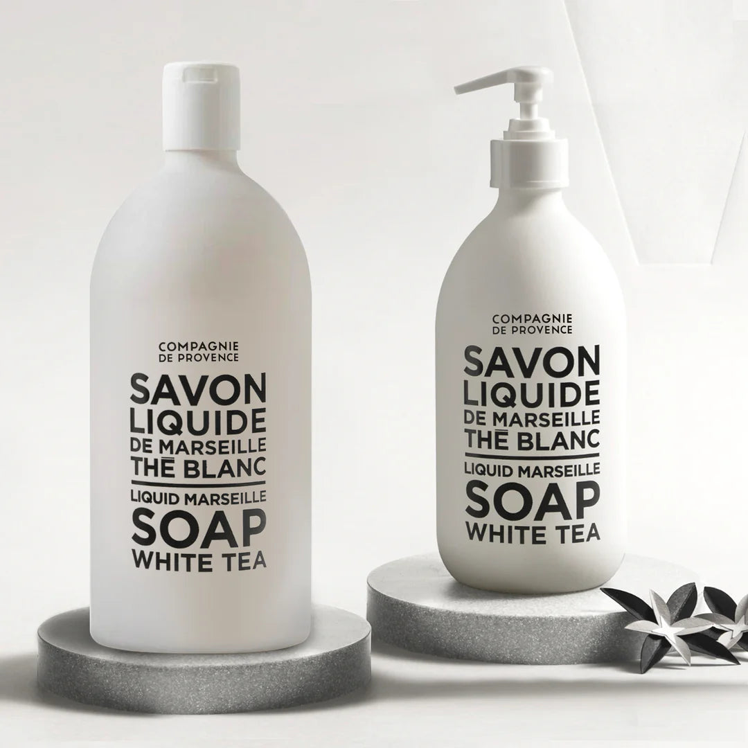 Compagnie de Provence Terra Savon Liquid Marseille Soap & Refill Set ~ White Tea ~ IN-STORE PURCHASE ONLY - Image 2