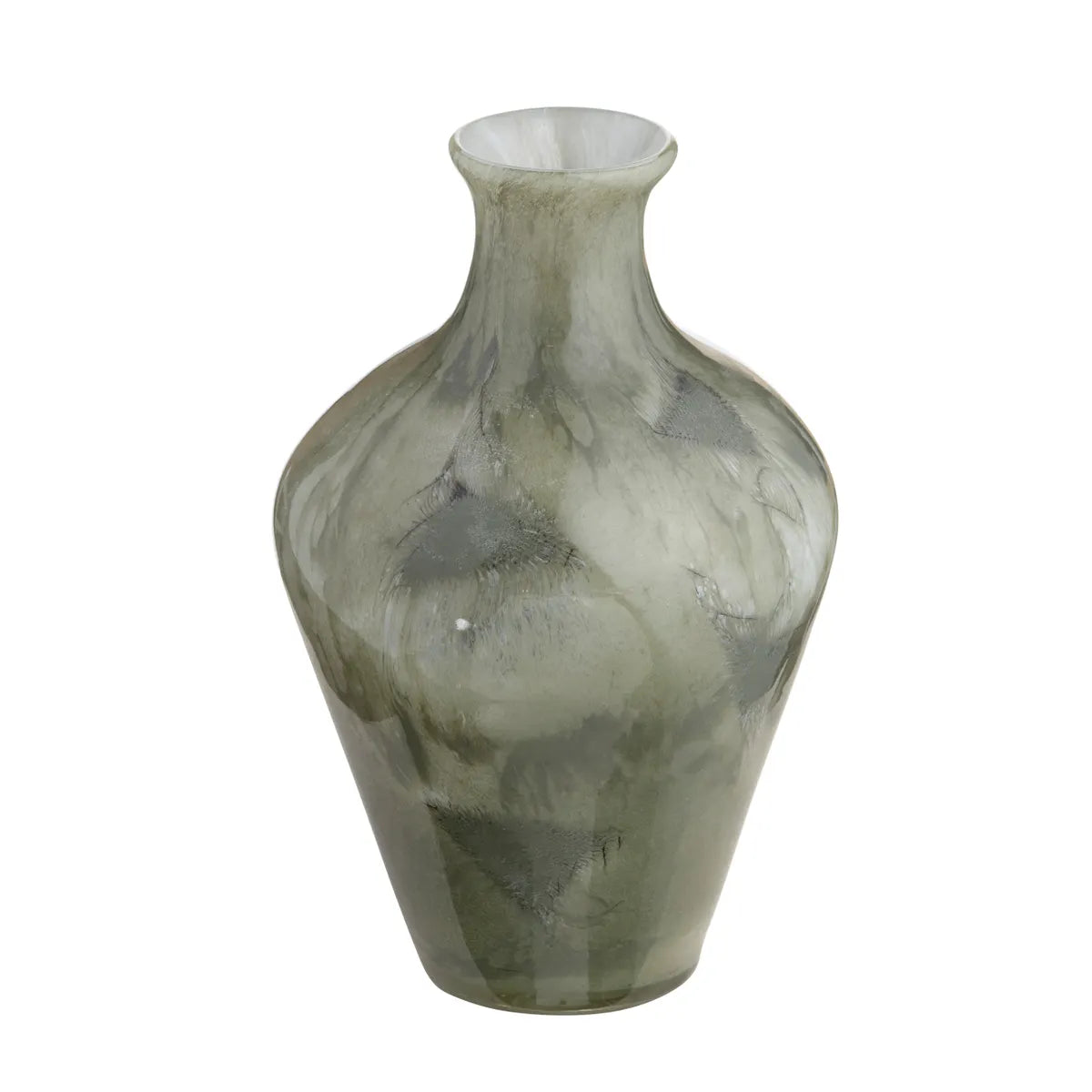 Crestview Collection Small Green Glass Brookshire Vase - Image 1