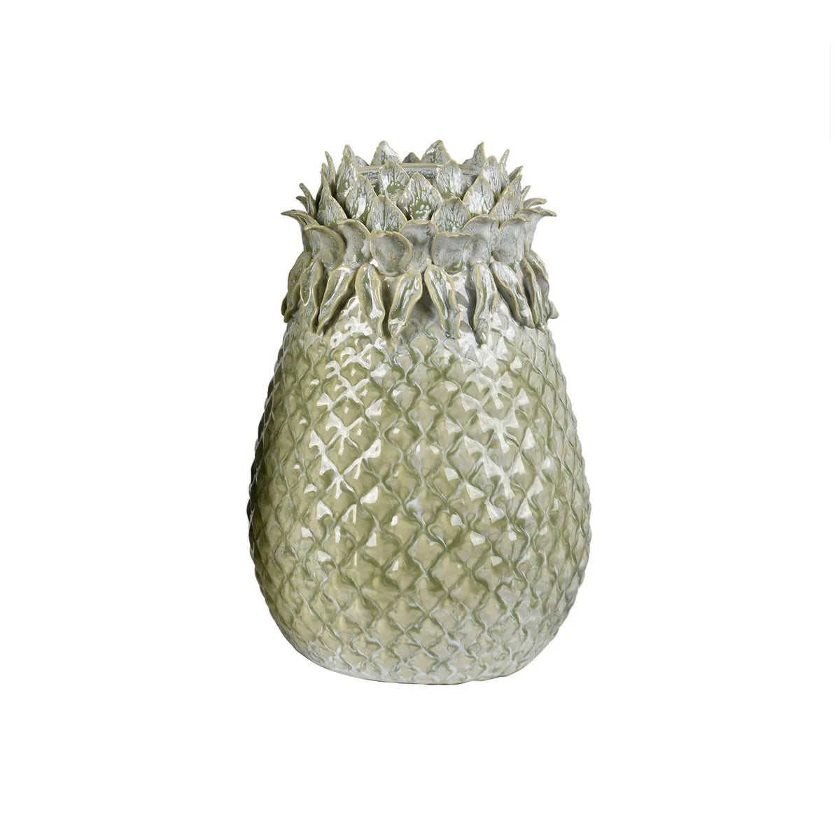 Crestview Collection St. Simon Green Glazed Vase - Image 1