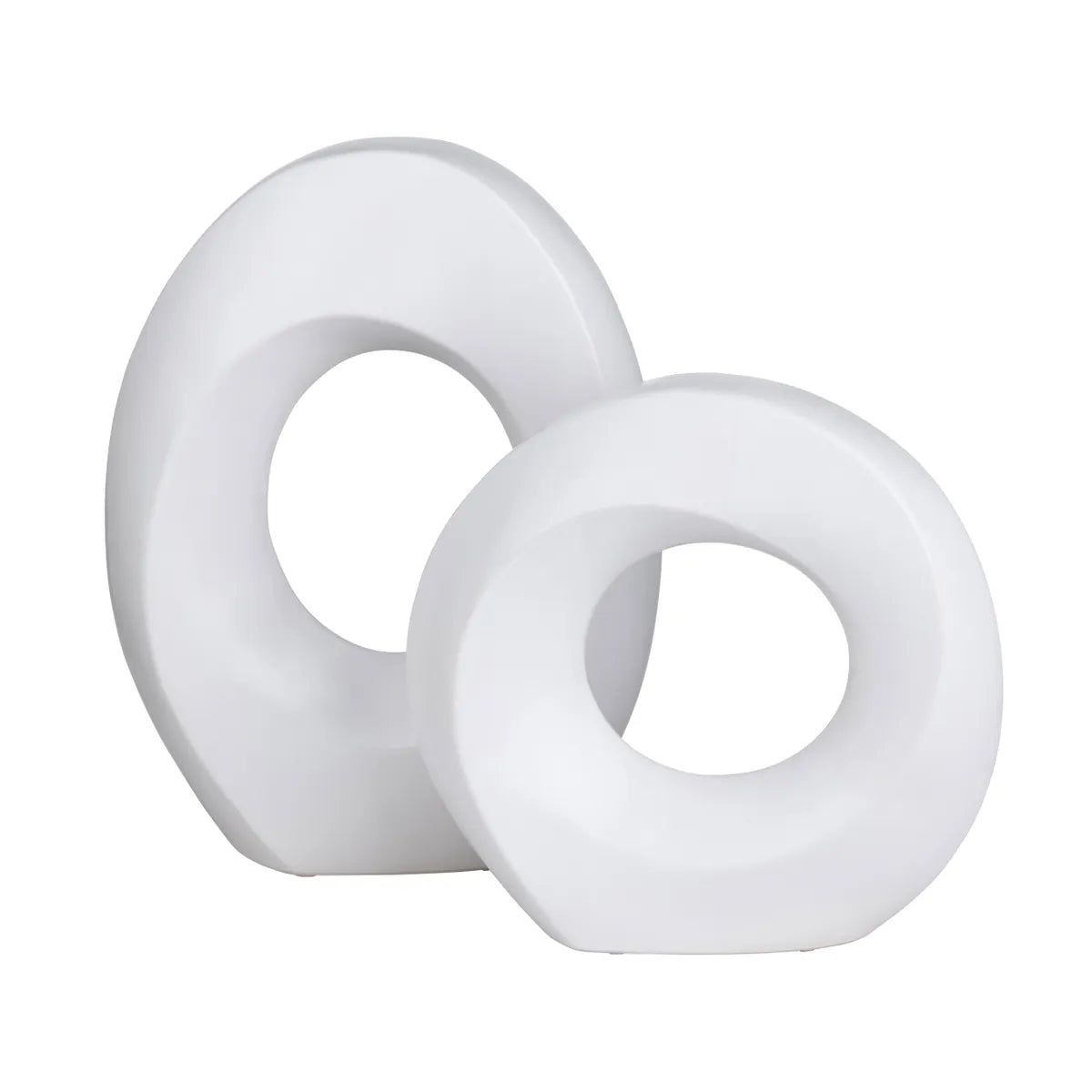 Crestview Collection Osborn White Sculptures ~ Set Of 2 - Image 3