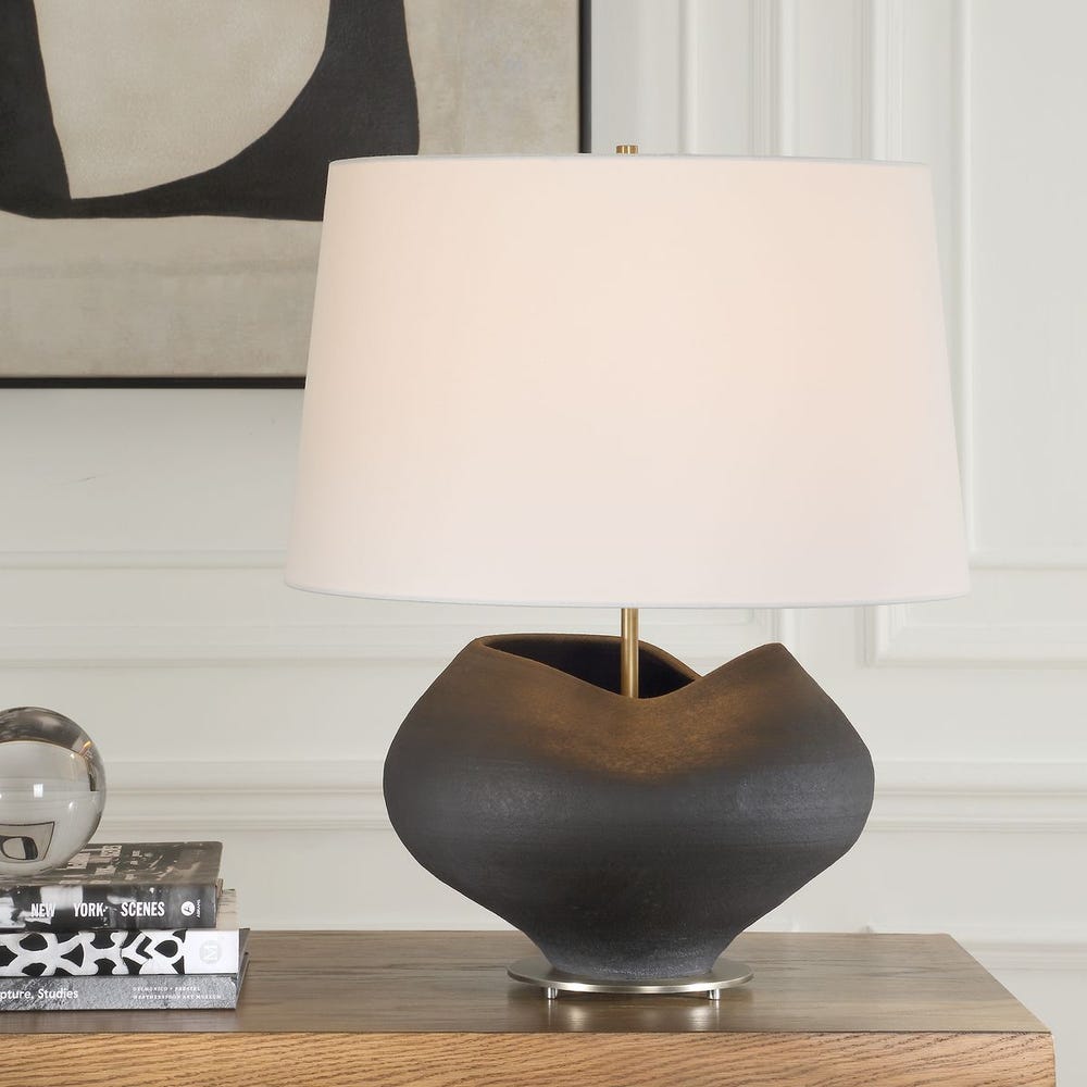 Uttermost Nocturne Aged Black Table Lamp - Image 1