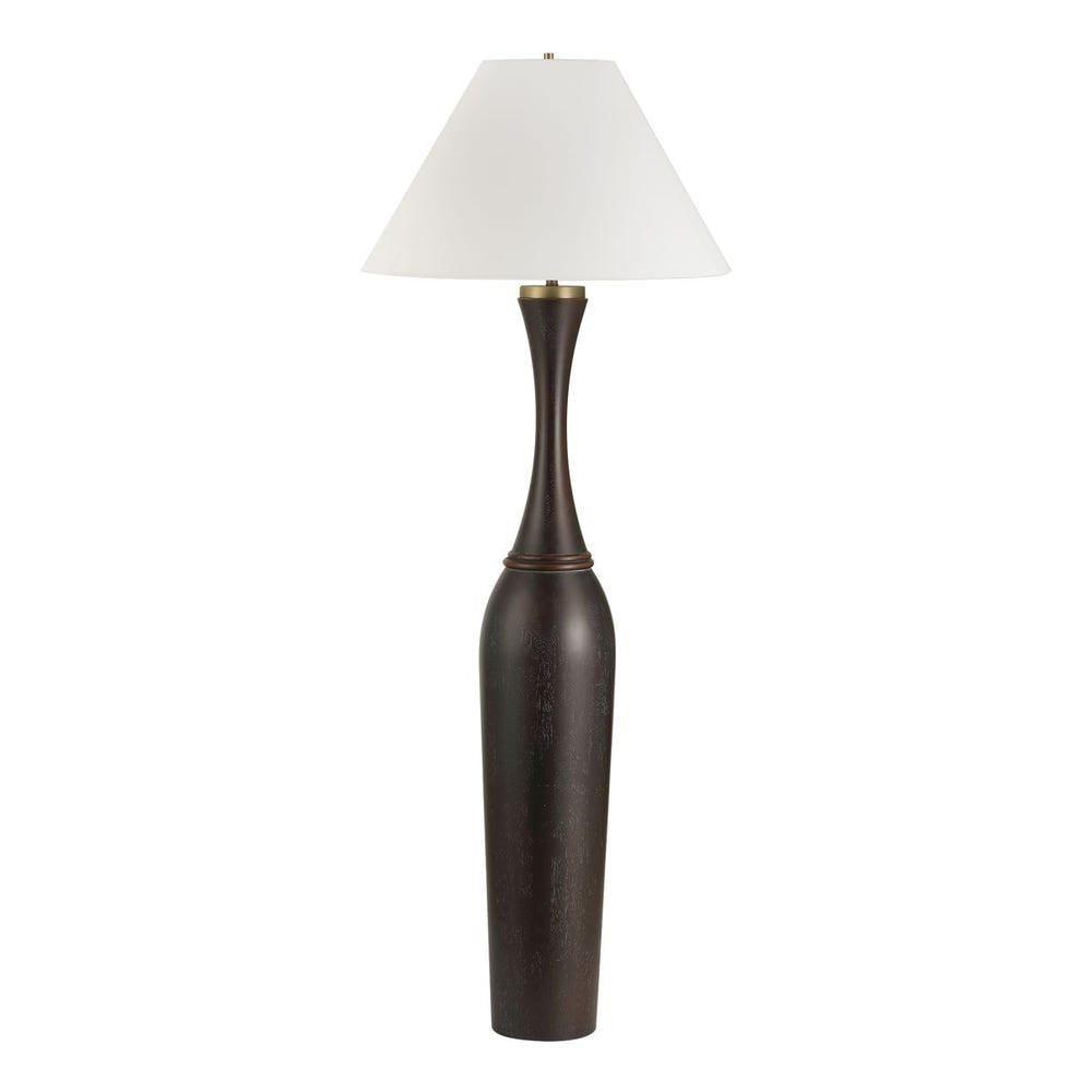 Uttermost Pravin Dark Bronzed Wood Floor Lamp - Image 3