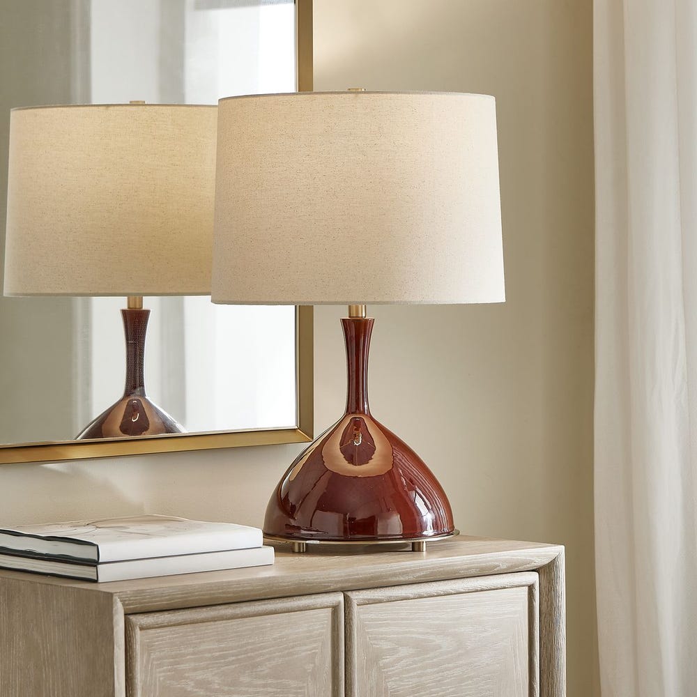 Uttermost Colette Rich Burgundy Table Lamp - Image 1