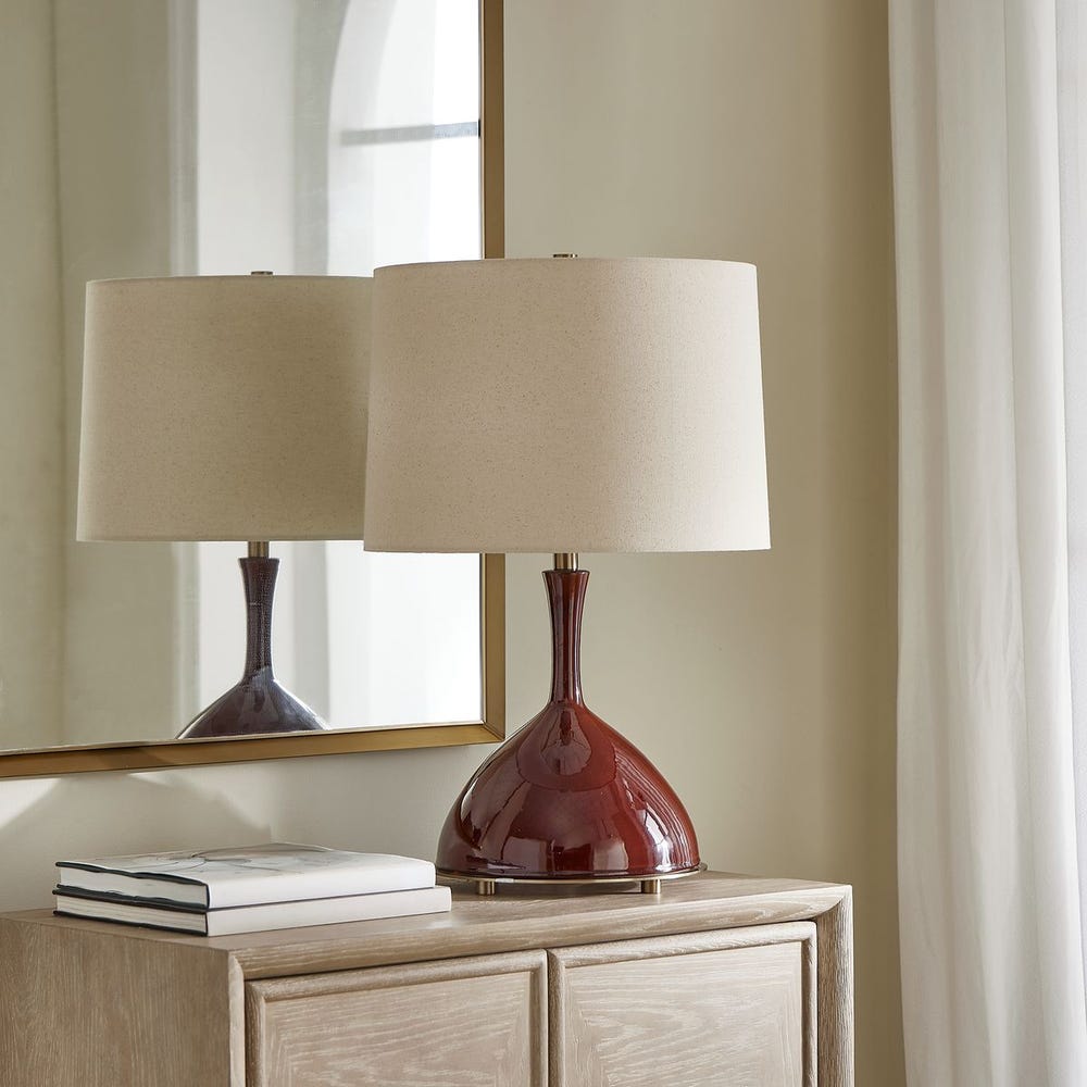 Uttermost Colette Rich Burgundy Table Lamp - Image 2