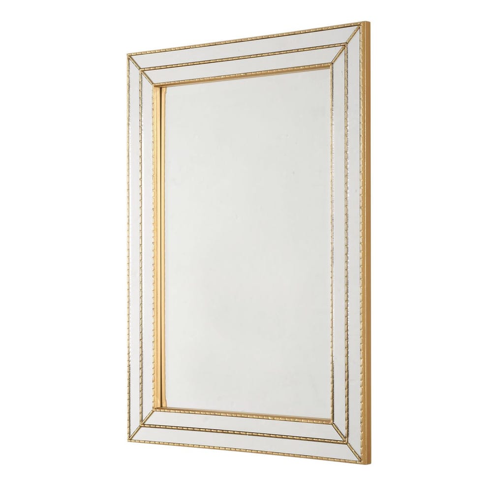 Casa Bella Living Metallic Gold Thin Framing Strips Mirror - Image 3