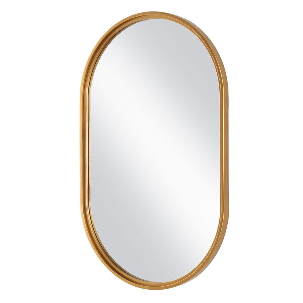 Casa Bella Living Brushed Gold Oval Shaped Mirror - Image 3