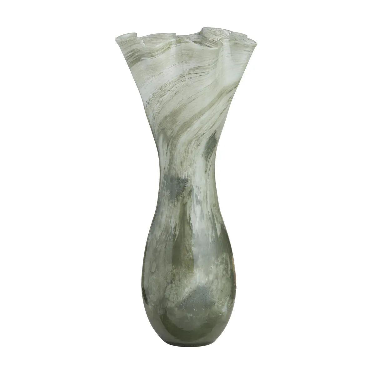 Crestview Collection Large Grantham Green Glass Vase - Image 1