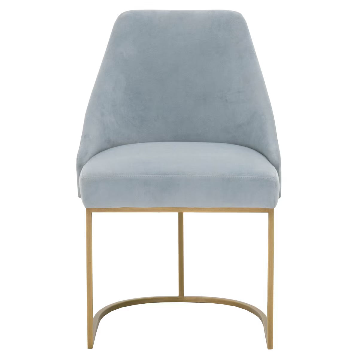 Essentials For Living Parissa Dining Chair ~ Coastal Velvet With Brushed Gold Frame (SET of 2) - Image 1