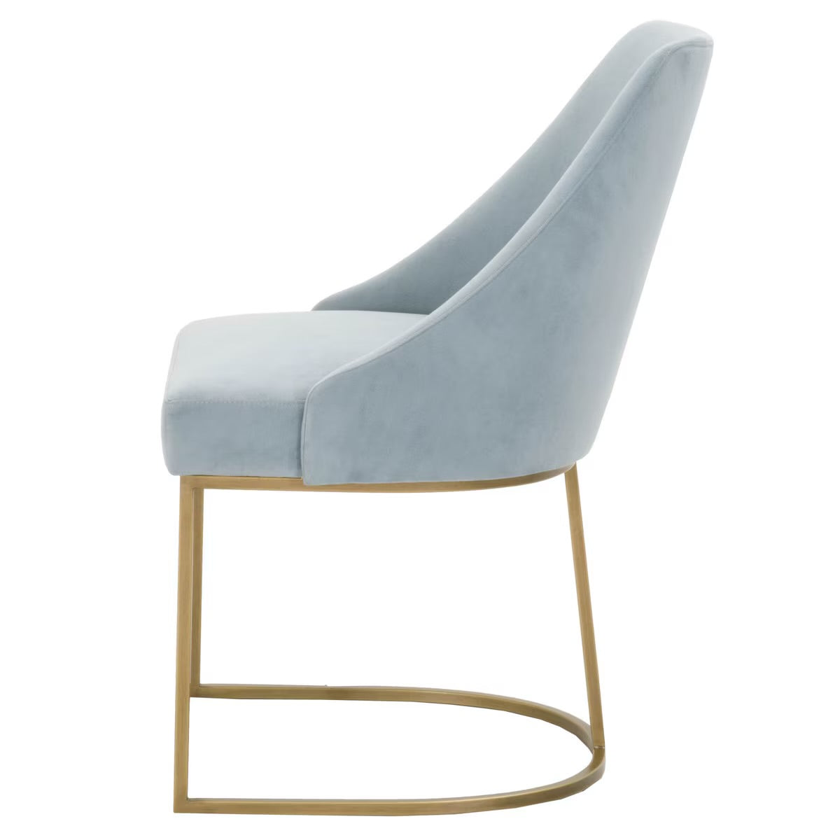 Essentials For Living Parissa Dining Chair ~ Coastal Velvet With Brushed Gold Frame (SET of 2) - Image 3