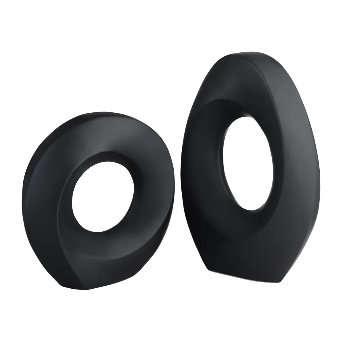 Crestview Collection Osborn Matte Black Sculptures ~ Set Of 2 - Image 3