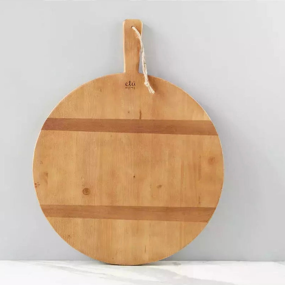 etúHOME Round Pine Medium Charcuterie Board ~ IN-STORE PURCHASE ONLY