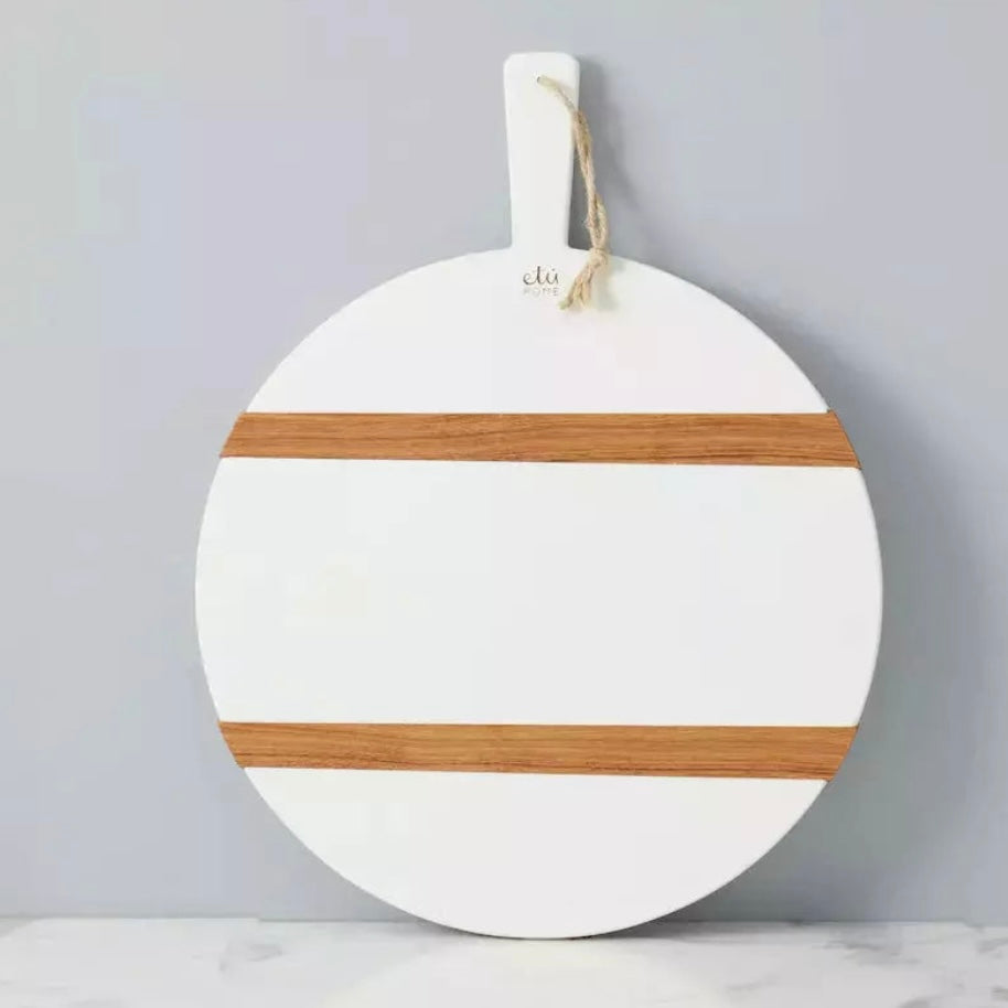 etúHOME White Round Mod Medium Charcuterie Board ~ IN-STORE PURCHASE ONLY - Image 1