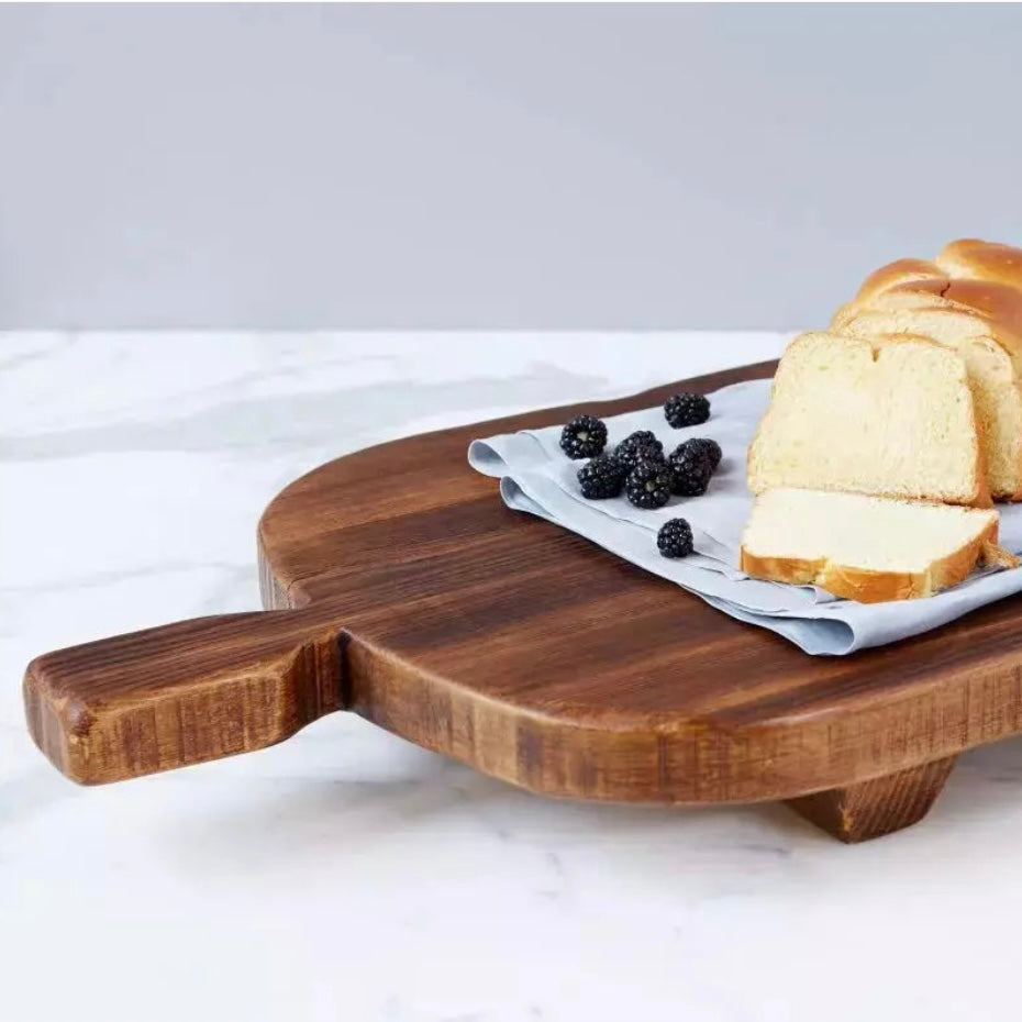 etúHOME Classic Oversized Rectangle Footed Reclaimed Wood Serving Board ~ IN-STORE PURCHASE ONLY