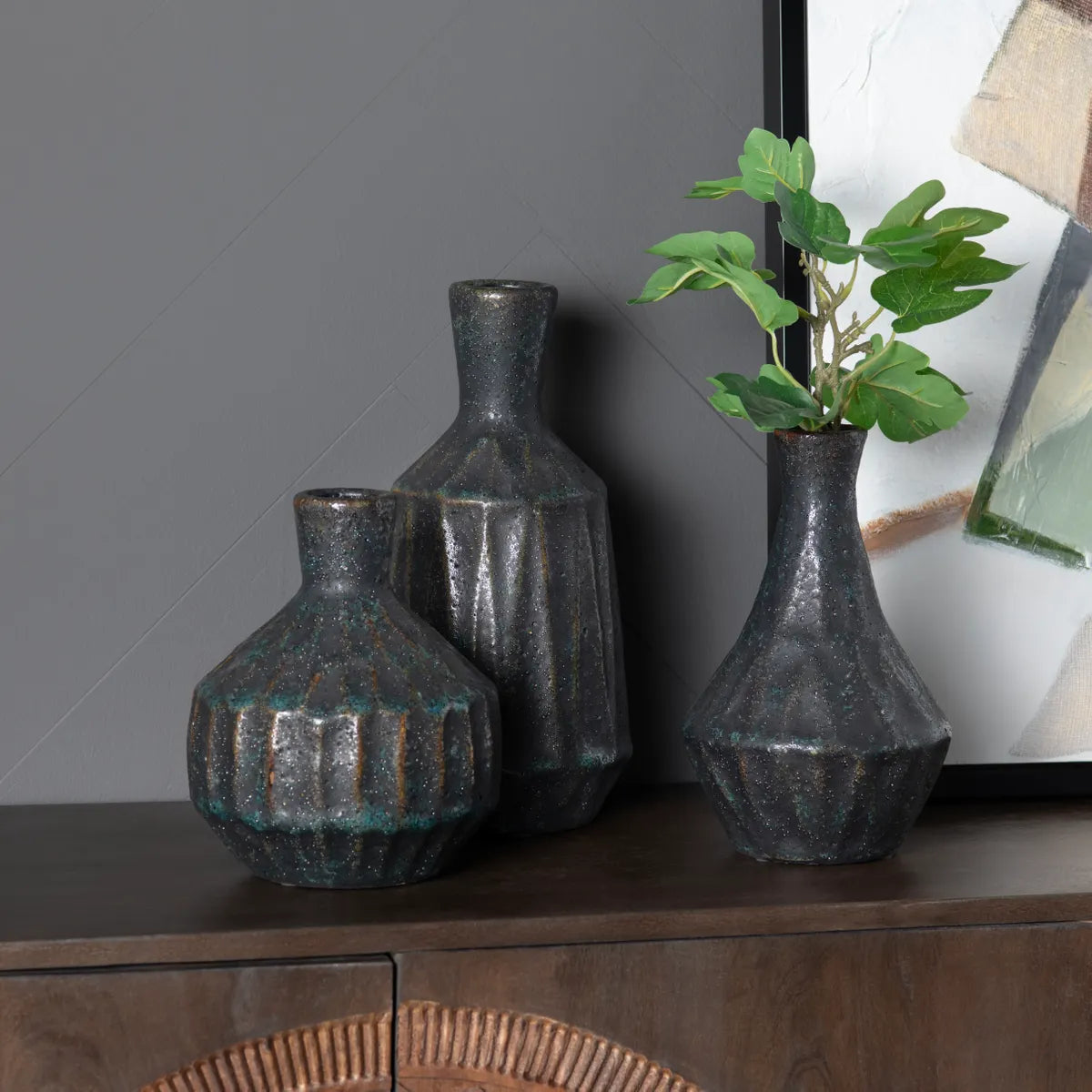Crestview Collection Sutter Vases ~ Set Of 3 - Image 2
