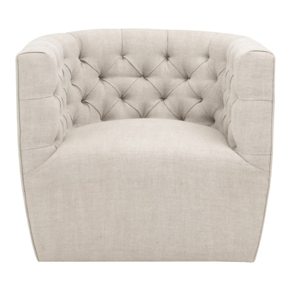 Essentials For Living Marcel Swivel Club Chair ~ Performance Bisque French Linen - Image 1