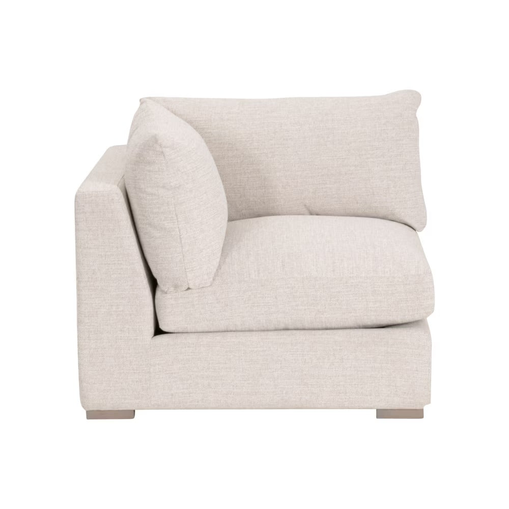 Essentials For Living Newport Outdoor Modular Corner Chair ~ LiveSmart Shapiro-Sand With Desert Accoya Legs - Image 2