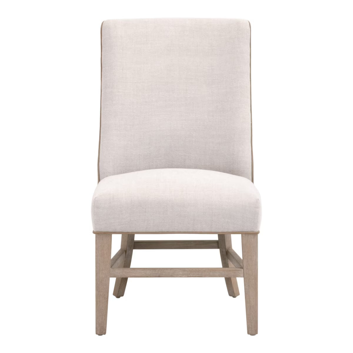 Essentials For Living Duet Head Dining Chair ~ Performance Bisque French Linen, Ivanhoe Toast With Natural Gray Ash Frame - Image 1