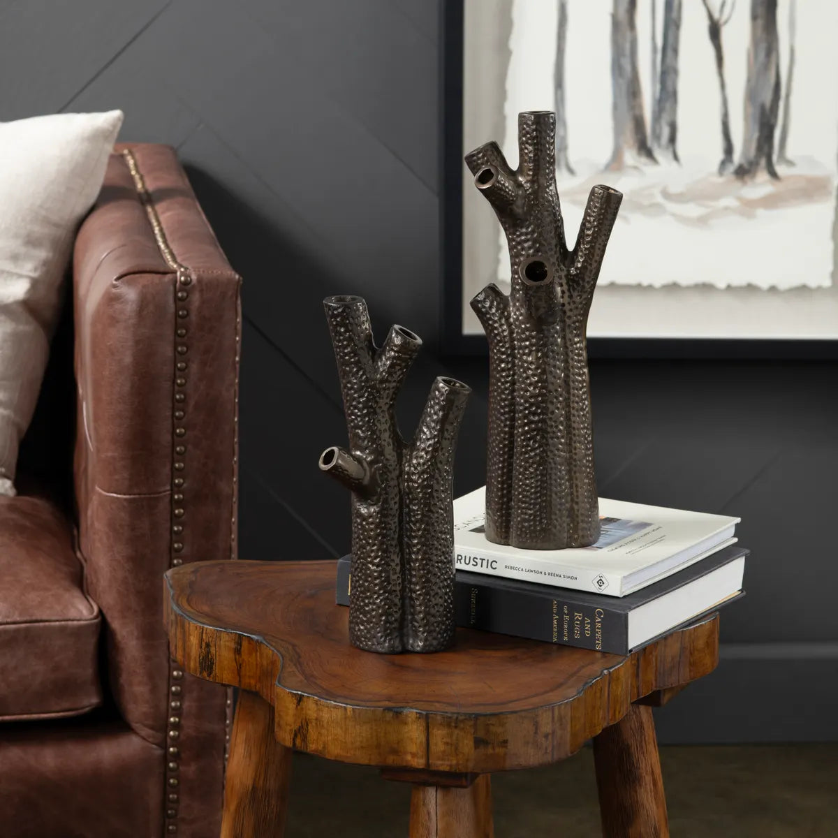Crestview Collection Branches Bronzed Sculptures ~ Set Of 2 - Image 1