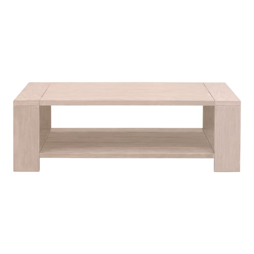Essentials For Living Sur Outdoor Coffee Table ~ Washed Ever Teak - Image 1