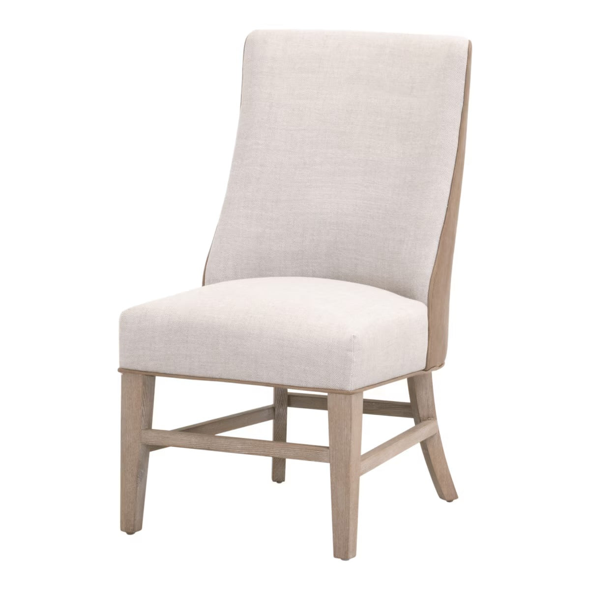 Essentials For Living Duet Head Dining Chair ~ Performance Bisque French Linen, Ivanhoe Toast With Natural Gray Ash Frame - Image 2