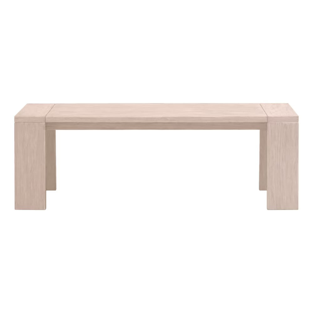 Essentials For Living Sur Outdoor Bench ~ Washed Ever Teak - Image 1