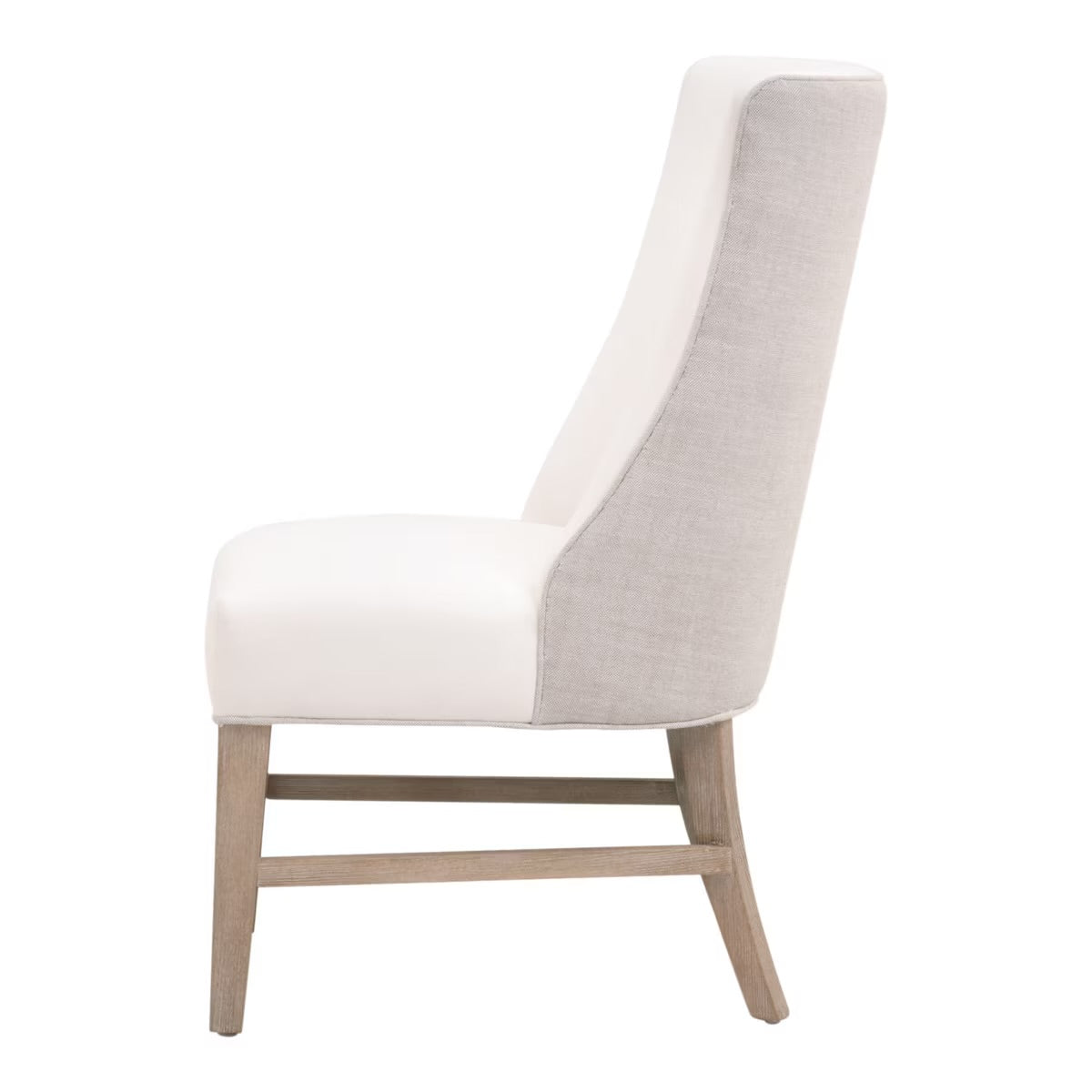Essentials For Living Duet Head Dining Chair ~ LiveSmart Peyton-Pearl, Performance Bisque French Linen WithNatural Gray Ash Frame - Image 3