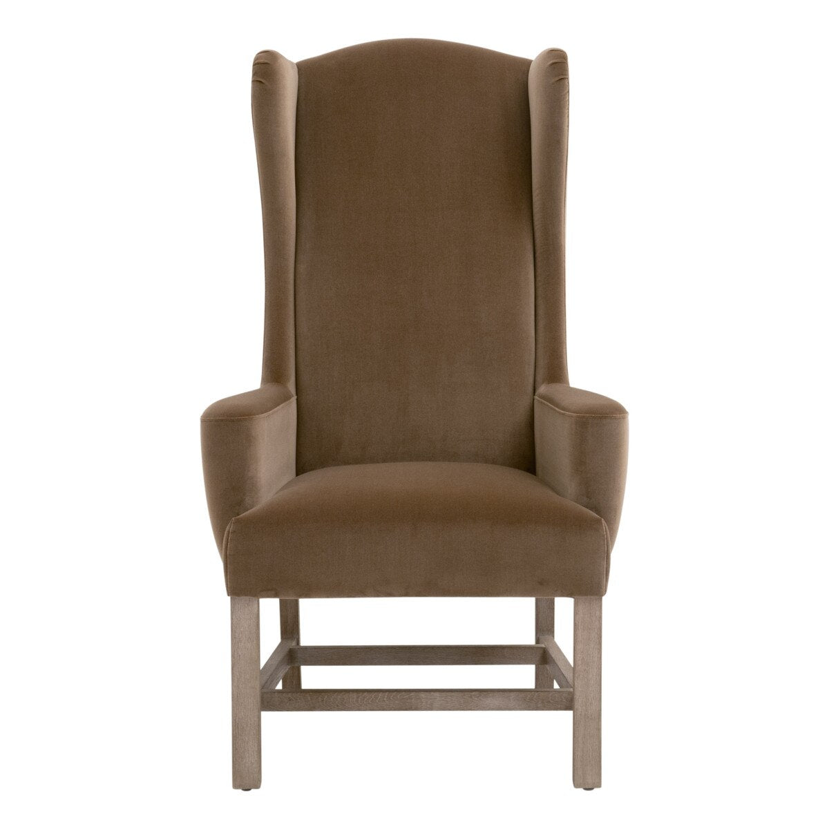 Essentials For Living Bennett Arm Dining Chair ~ Caramel Velvet With Natural Gray Oak Frame - Image 1
