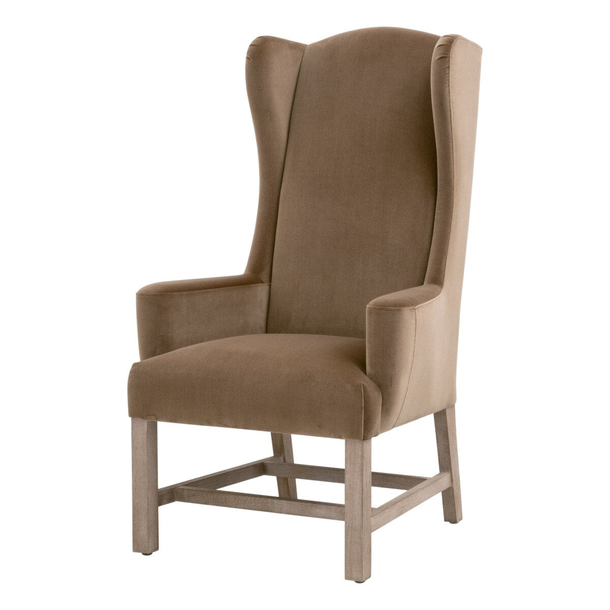 Essentials For Living Bennett Arm Dining Chair ~ Caramel Velvet With Natural Gray Oak Frame - Image 2