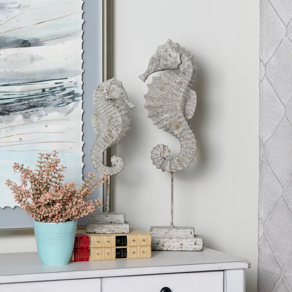 Crestview Collection Seahorse finials ~ Set Of 2 - Image 1