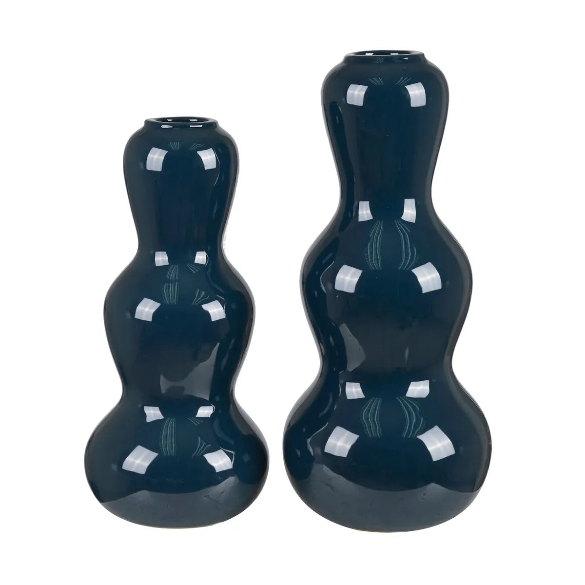 Crestview Collection Navy Ardell Vases ~ Set Of 2 - Image 1