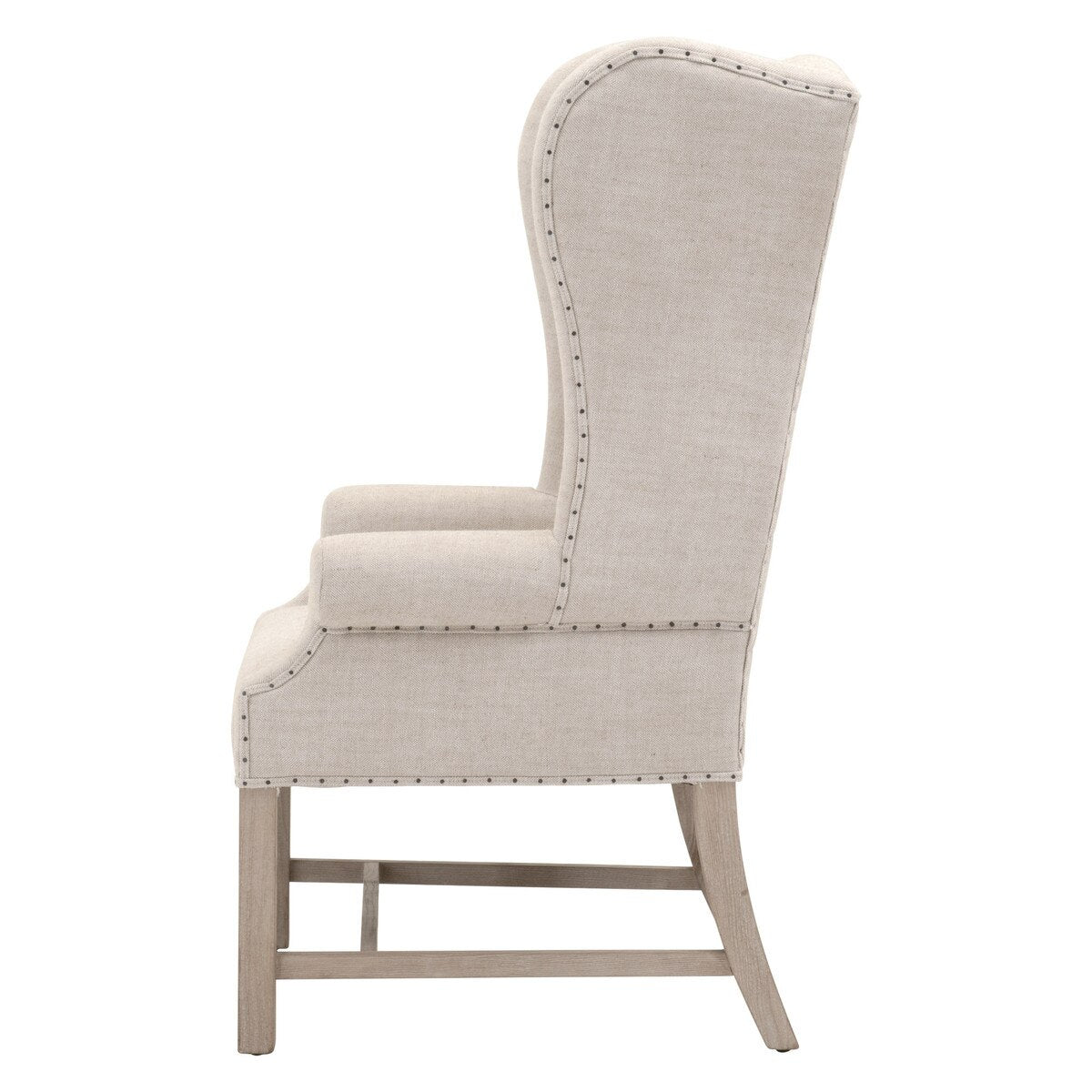 Essentials For Living Chateau Arm Dining Chair ~ Performance Bisque French Linen With Natural Gray Ash Frame - Image 3