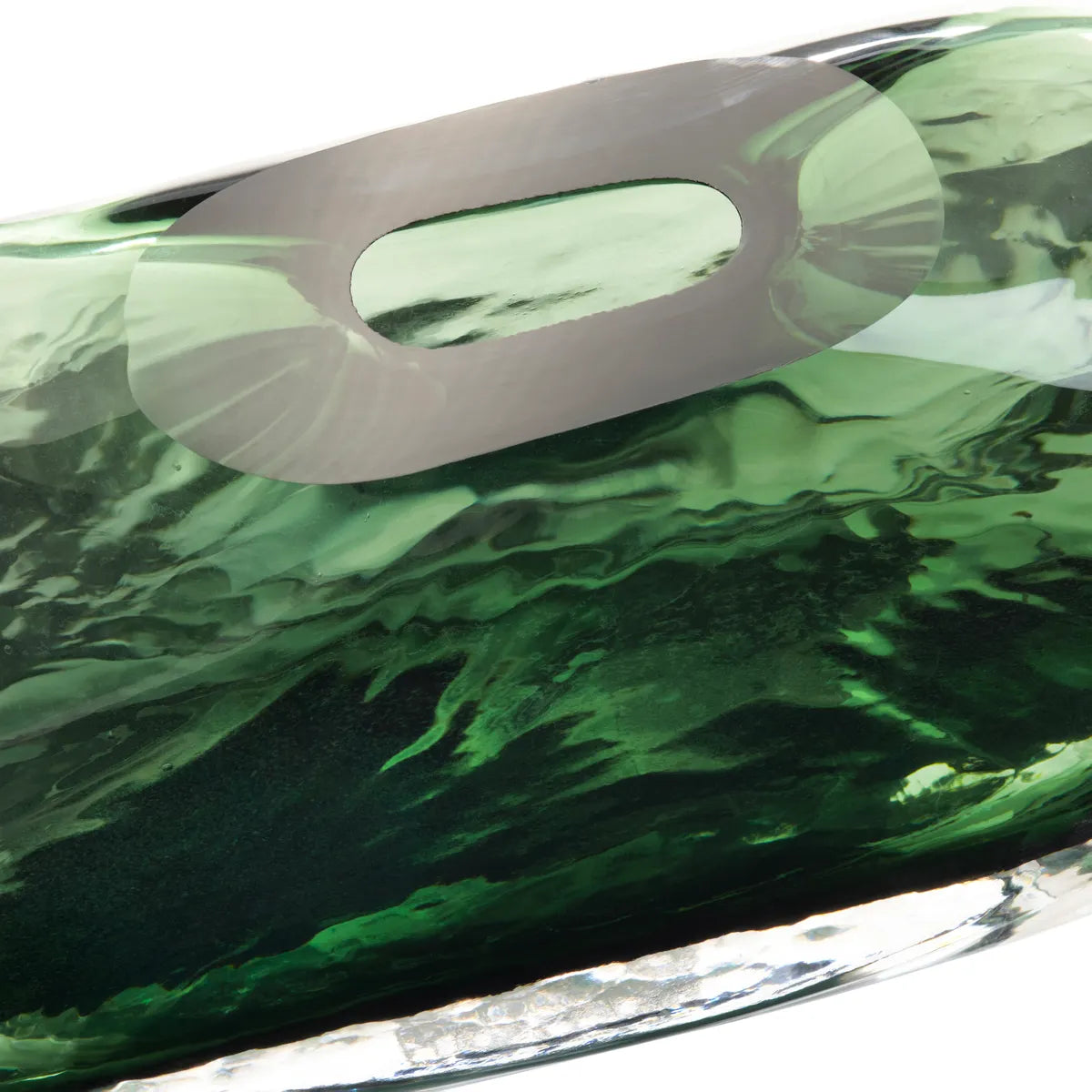 Crestview Collection Large Green Bellmere Glass Vase - Image 2
