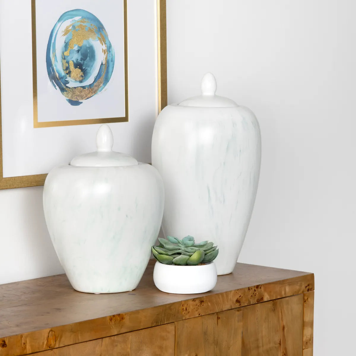 Crestview Collection Gia Urn With Lid - Image 2