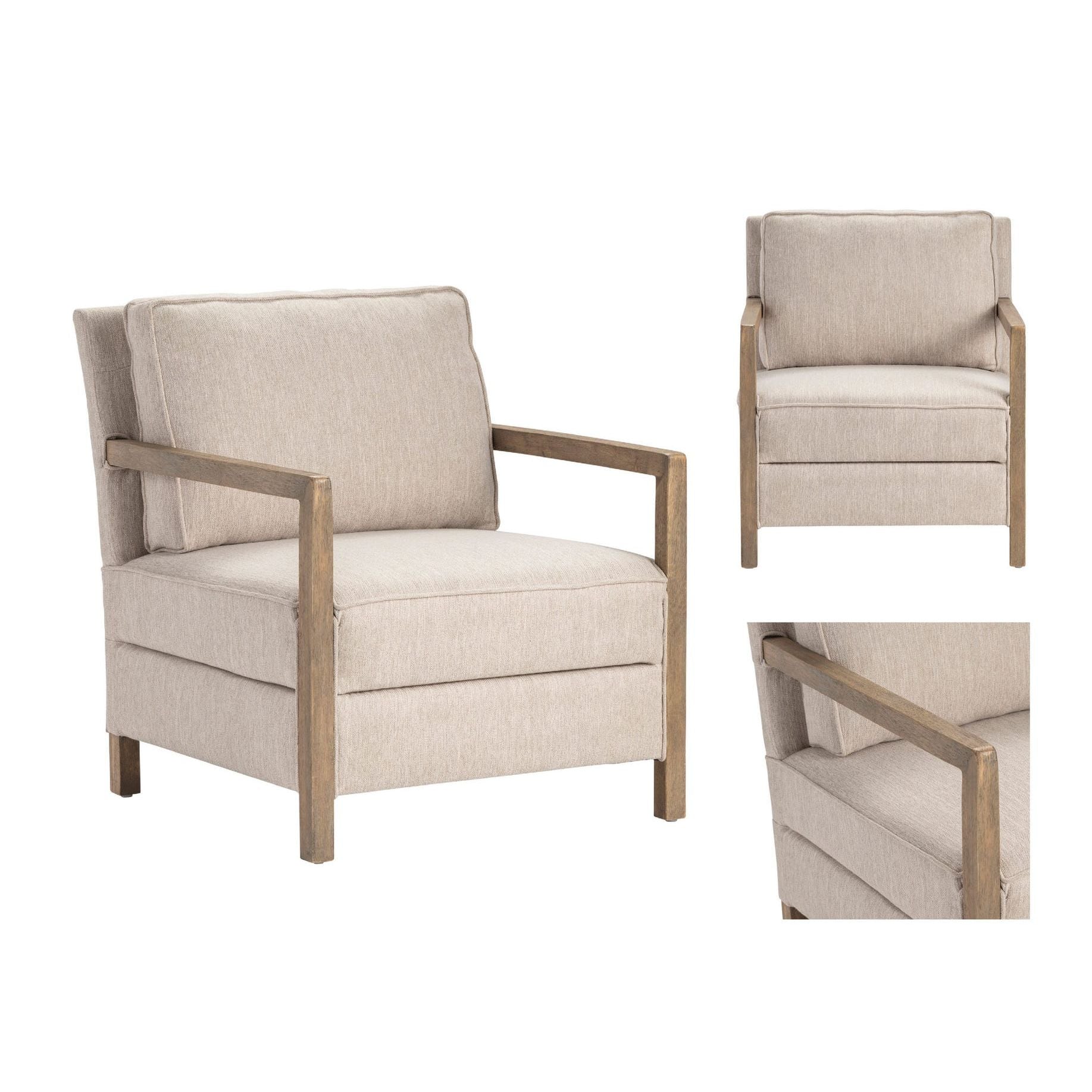 Crestview Collection Maxwell Beige Accent Chair - Image 3