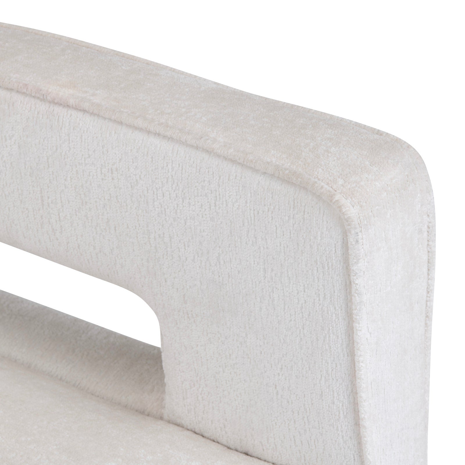 Crestview Collection Banks White Boucle Accent Chair - Image 3